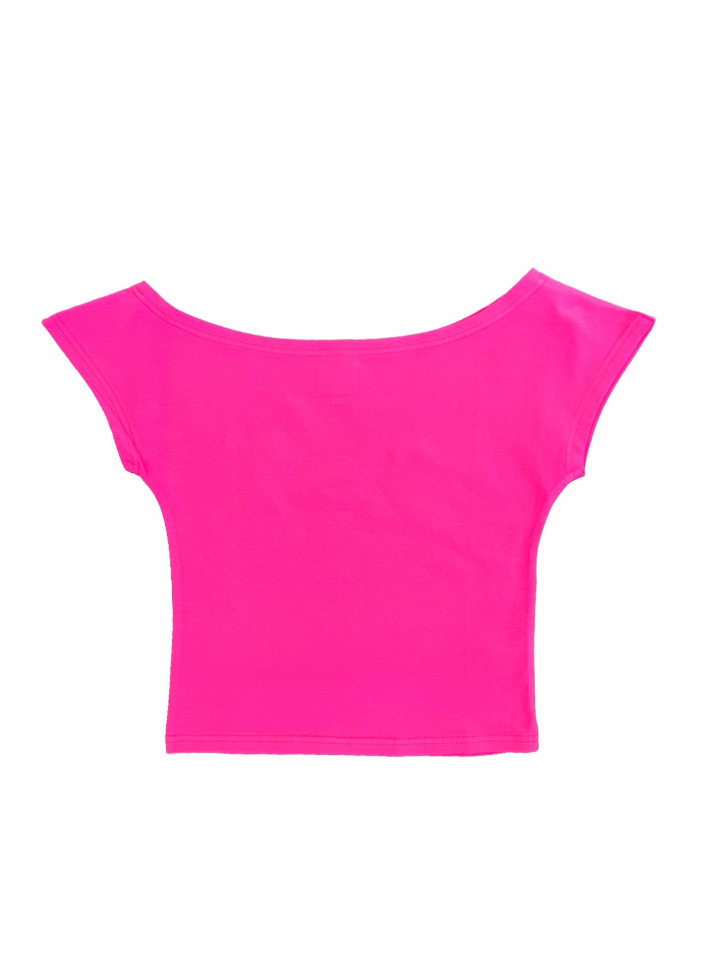 Pink Off the Shoulder Tee