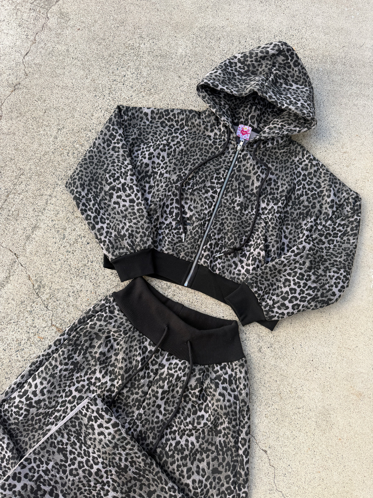 Snow Leopard Plush Zip-Up Jacket