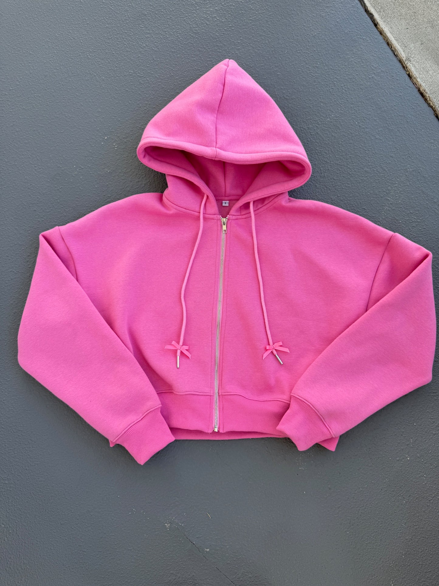 Plush Pink Zip-Up Jacket