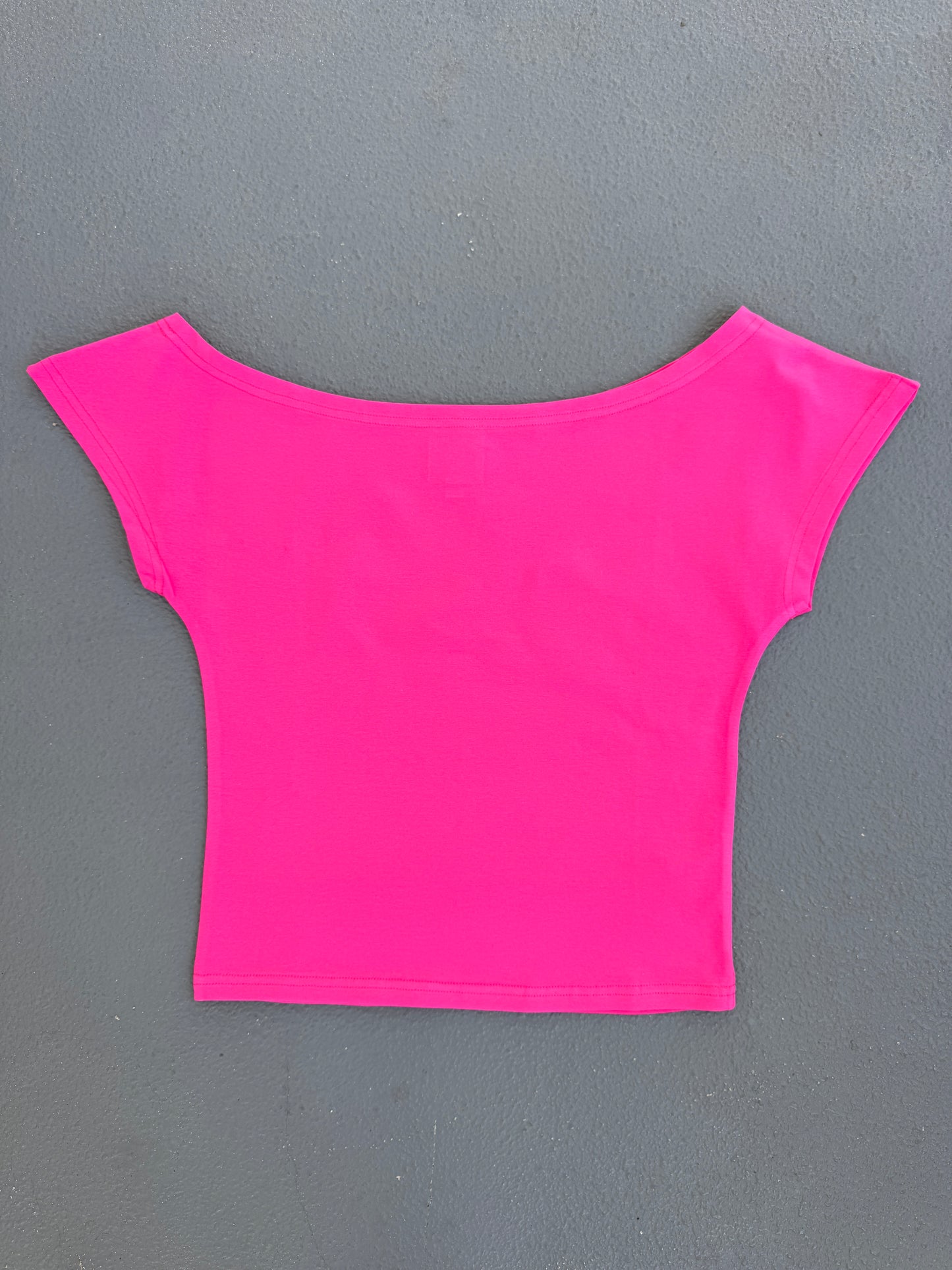 Pink Off the Shoulder Tee