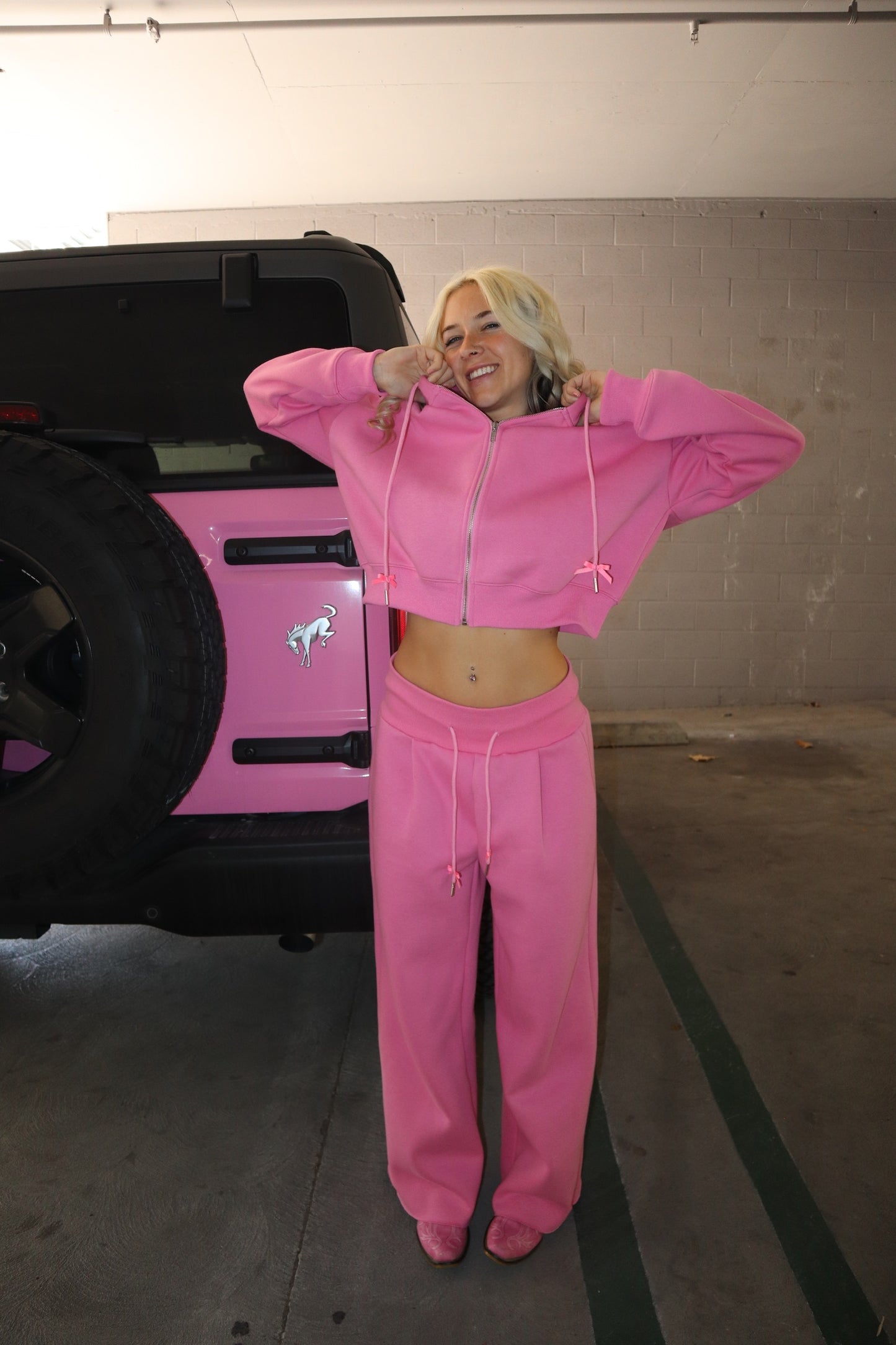 Plush Pink Zip-Up Jacket