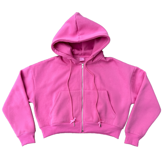 Plush Pink Zip-Up Jacket