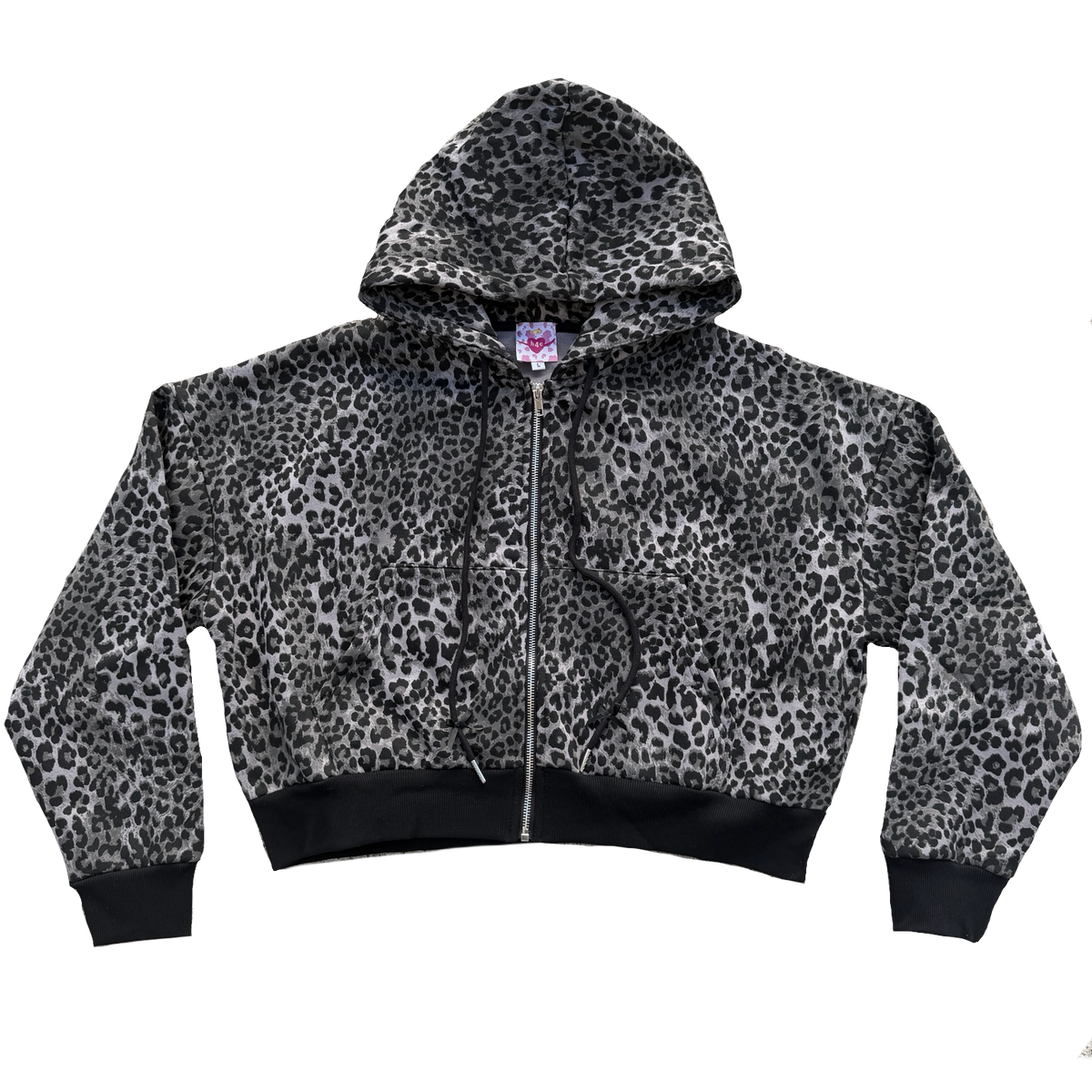 Snow Leopard Plush Zip-Up Jacket